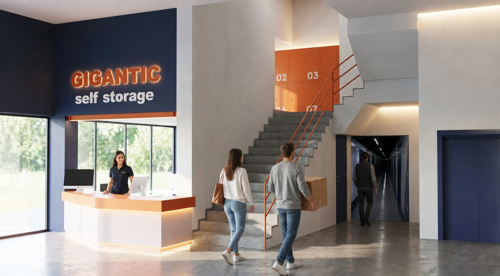 Πελάτης αποθηκεύει τα πράγματά του στην Gigantic Self Storage